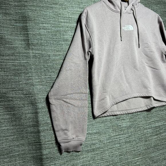 The North Face Hoodie Womens M Purple Cropped Middle Logo - Picture 4 of 15